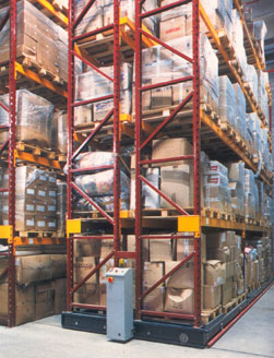 scaffalature compattabili su basi mobili